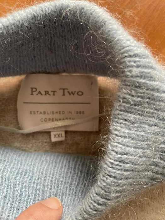 Sweter Part Two wełna moher winter fashion pastel