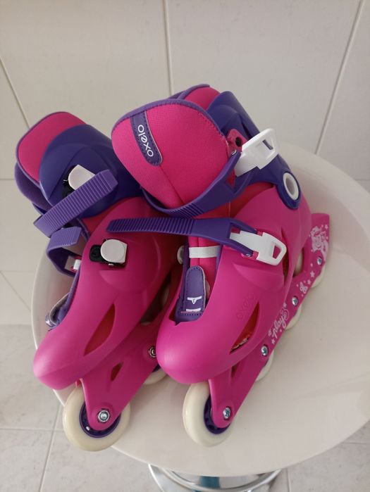 Patins de Criança PLAY3 Rosa Violeta e acessórios