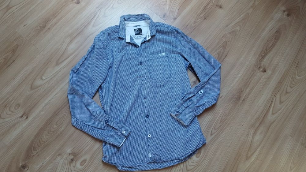 Koszula w drobną kratę kratkę cropp M