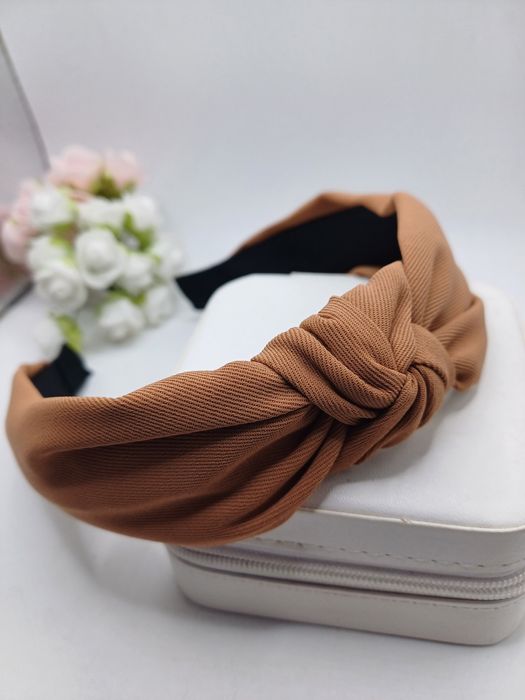 Opaska na głowę jasno brazowa