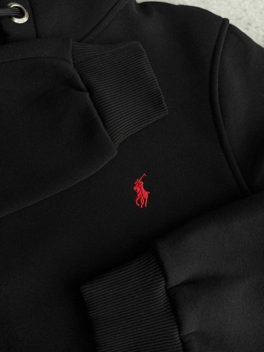 Костюм зимовий POLO Ralph Lauren Black на флісі штани і худі i57
