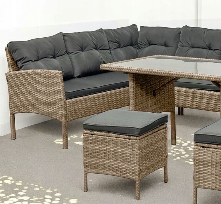 Zestaw meble NAROŻNIK ogrodowy technorattan narożnik