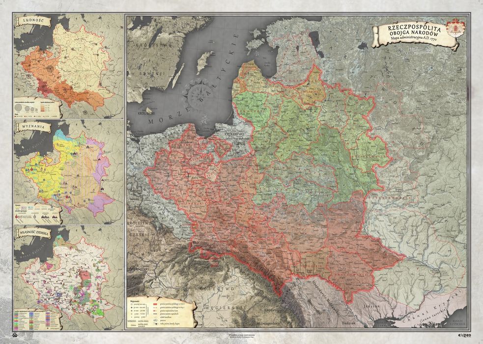 Zestaw map A3 - I i II Rzeczpospolita (1770 i 1937)