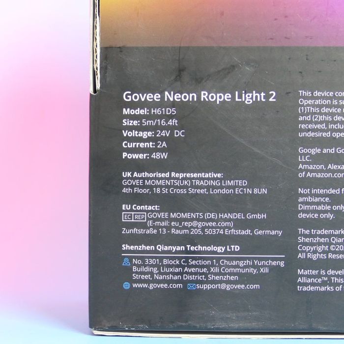 Светодиодная лента Govee Neon Rope Light 2 H61D5 5 метров