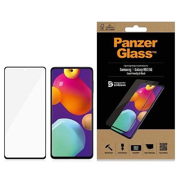 Szkło hartowane PanzerGlass E2E Regular na Samsung Galaxy M53 - z czar