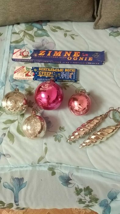шары новогодние сср сосульки бенгальские огни