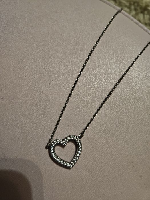 Łańcuszek naszyjnik pandora w kształcie serca celebrytka