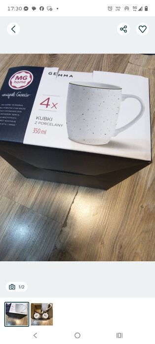 Zestaw kubków z porcelany