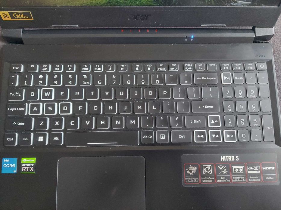 Acer Nitro 5 - RTX3060, RAM 32Gb, SSD 1,5Tb, i5-11400H