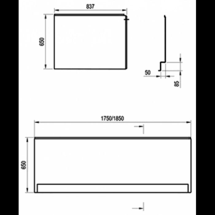 Продам Акриловую ванну Ravak You 175x85 с боковой панелью для ванны