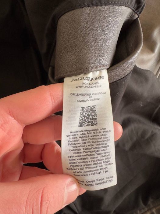 Новая кожаная куртка Jack & Jones оригинал Размер 3XL