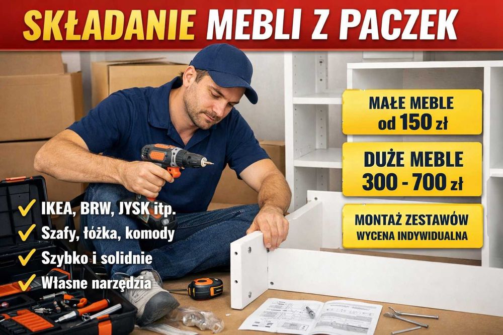 Składanie / Montaż Mebli IKEA, BRW, Agata itd. | Białystok