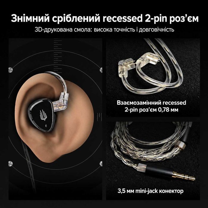 ‼️ Simgot EM6L - гибридные пятидрайверные  IEM наушники, для музыки и гейминга (1DD+4BA, Hi-Res)