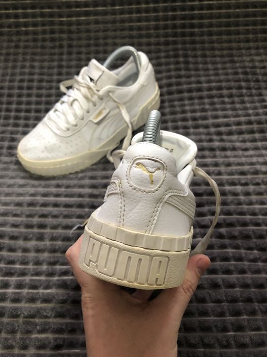 PUMA Cali (38) 24см женские кеды кроссовки белые кожаные оригинал