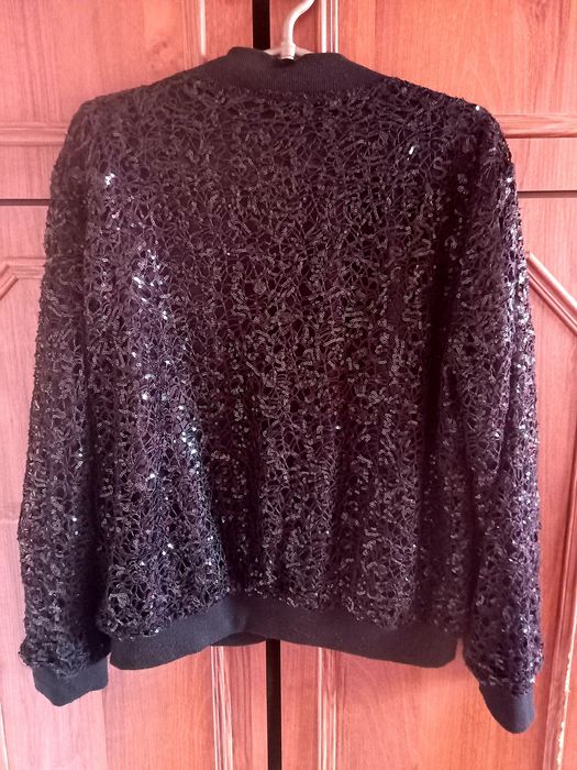 Шикарный бомбер куртка ветровка жакет с паєтками