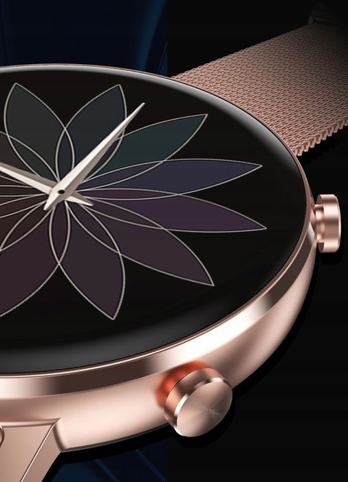 Smartwatch Damski Zegarek Puls Kroki Pasek Gratis - Różowy