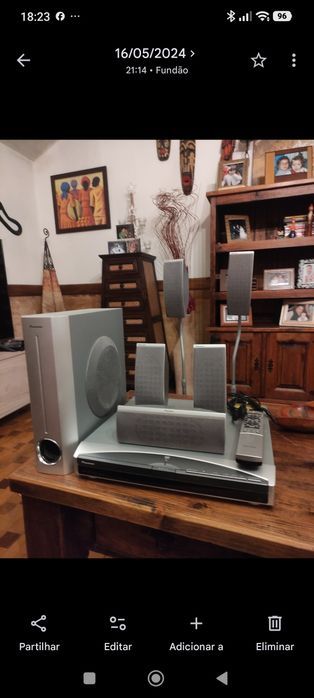 Leitor DVD MP3 Pioneer S-DV313 como novo