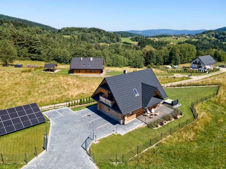 Domek w górach balia JACUZZI SAUNA KOMINEK chata na wakacje dom góralski naweekendy gorąca bania
