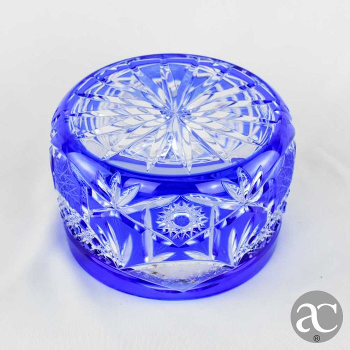 Caixa Bomboneira em cristal Doublé, Val Saint Lambert