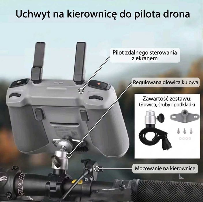 DJ RC / DJI RC 2 uchwyt do kontrolera na rower, motocykl, hulajnogę itp...