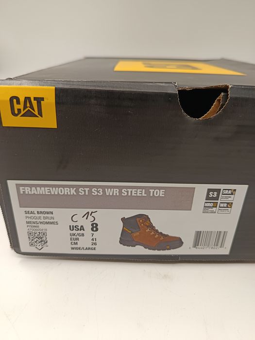 Buty robocze Caterpillar Framework ST S3 WR Steel toe nowe oryginalne rozmiar 41