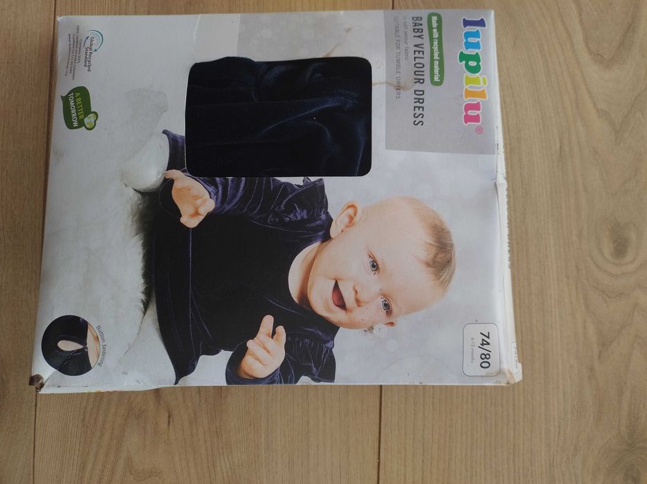 Sukienka niemowlęca welur lidl