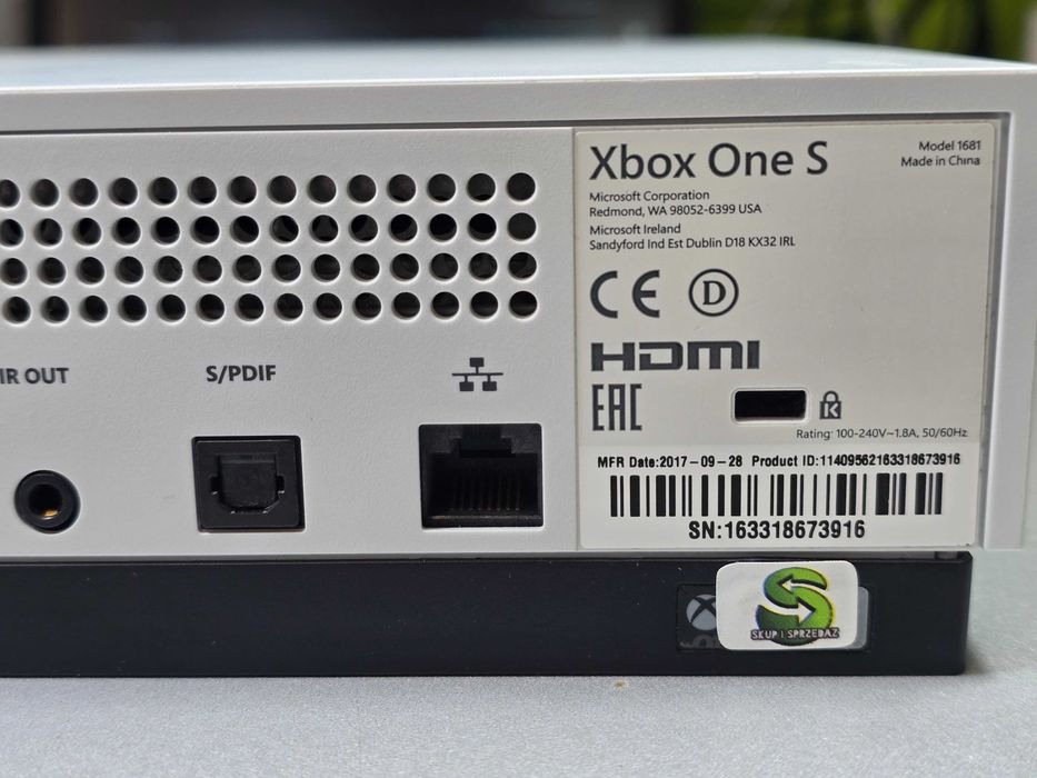 Xbox One S 500GB/ Grade C/ DYSK SSD
