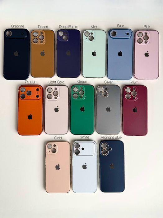 Скляний чохол матовий стеклянный iPhone 13 / 14 Pro Max айфон про макс