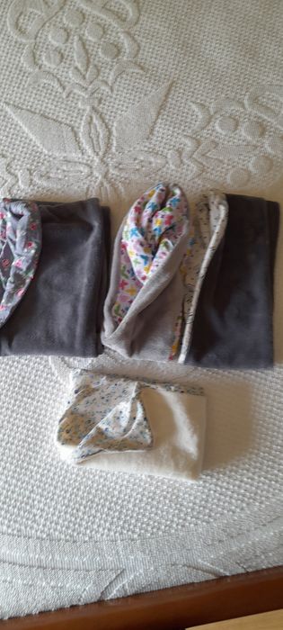 Conjunto de três golas e um cachecol