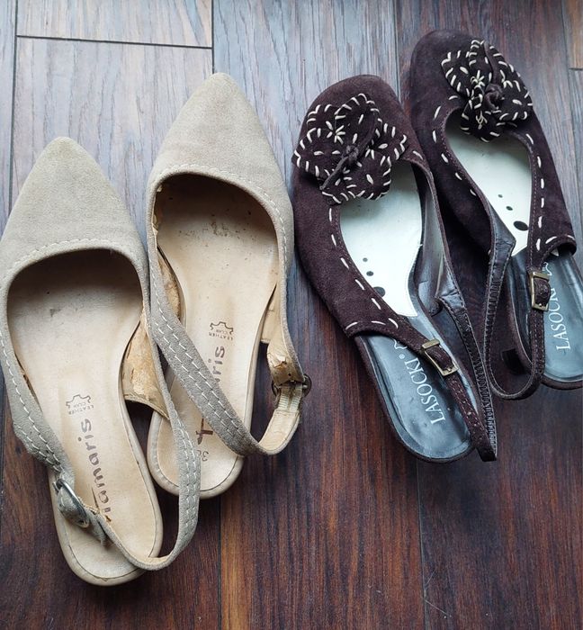 2 pary buty 39 Czółenka Lasocki i Tamaris 38