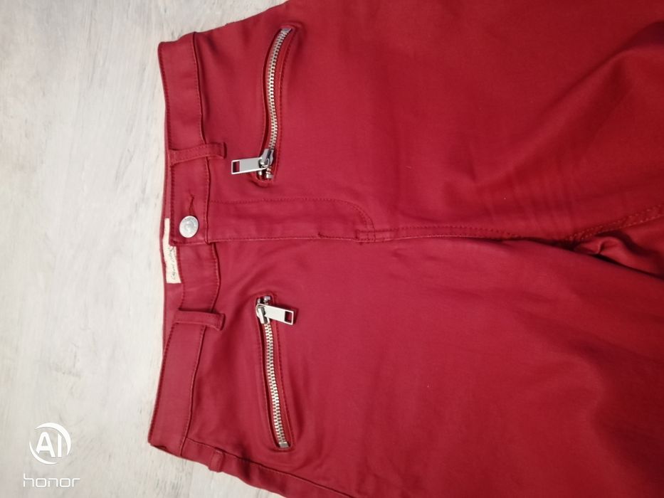 Spodnie damskie, rurki, casual, czerwone,F&F,s
