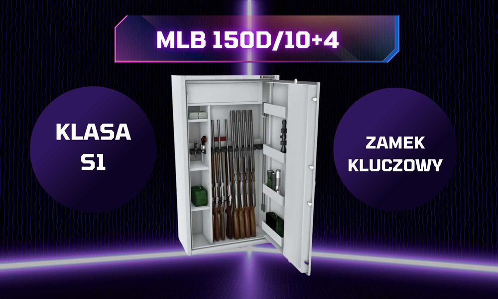 14 luf demontowalne wnętrze szafa na broń sejf S1 zamek kluczowy