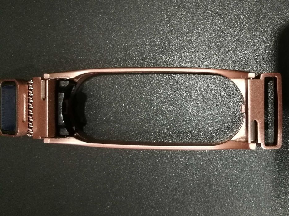 Ремінець для Xiaomi Mi Band 5/6 "Міланська петля". Рожеве золото