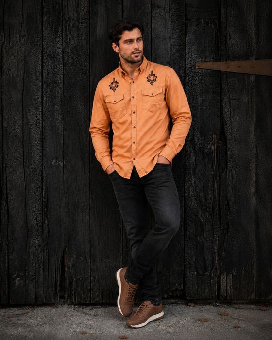 PODHALER koszula góralska folk parzenica jeans jeansowa casual prezent