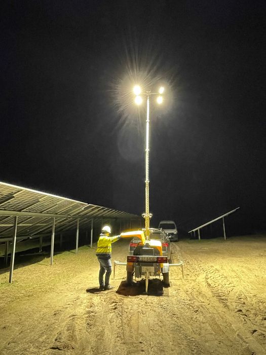 Wynajem maszt oświetleniowy, wieża oświetleniowa agregat naświetlacz