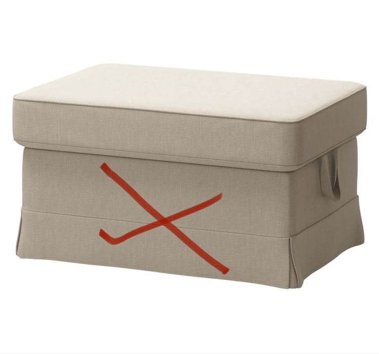 Pokrowiec poszycie podnóżek pufa Ektorp Ikea