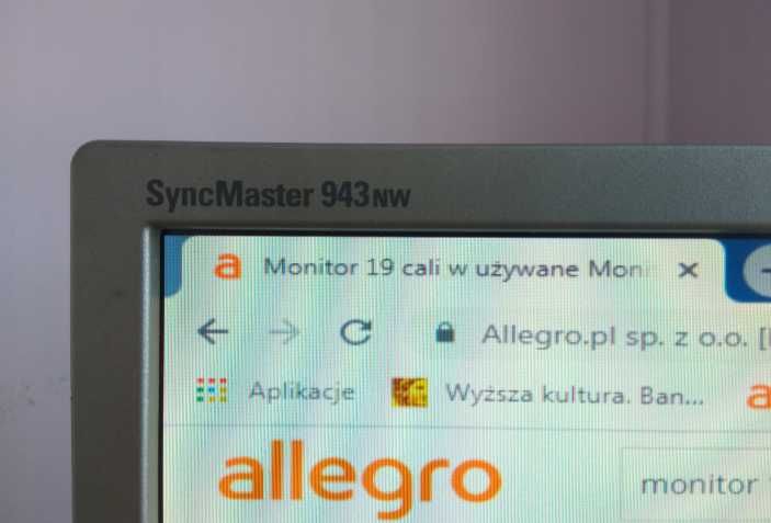 Monitor Gamingowy 19 cali panoramiczny