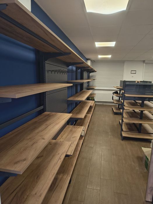 Стелажі  НОВІ ЗЗОО грн торгові полиці гачки