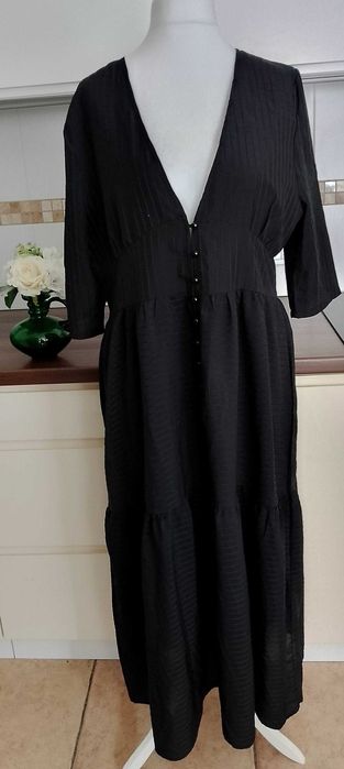 Cubus czarna letnia sukienka 42 XL