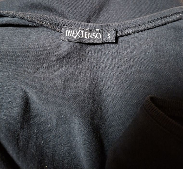 Czarna sukienka mini basic Inextenso S 36 – dopasowana
