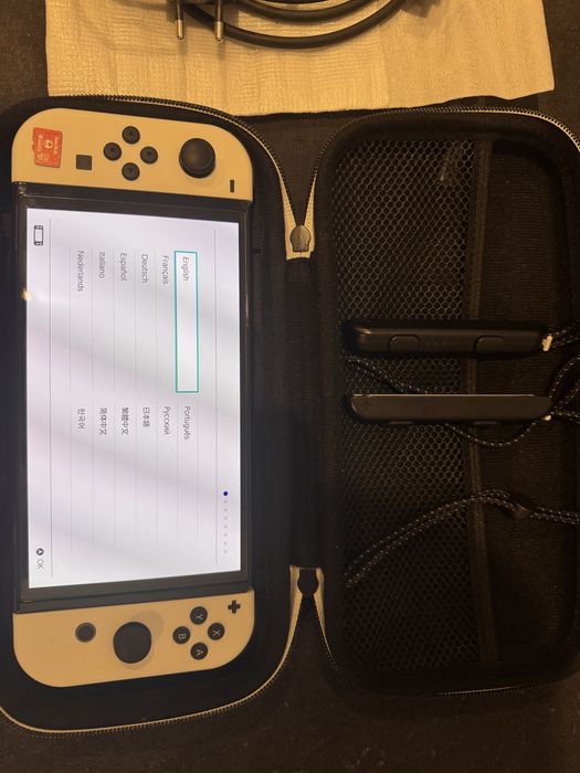Nintendo Switch OLED Branca Como Nova + Bolsa + Cartão 128GB + Completa