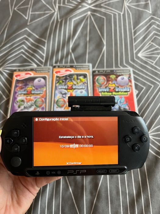 PSP em ótimo estado + 3 jogos