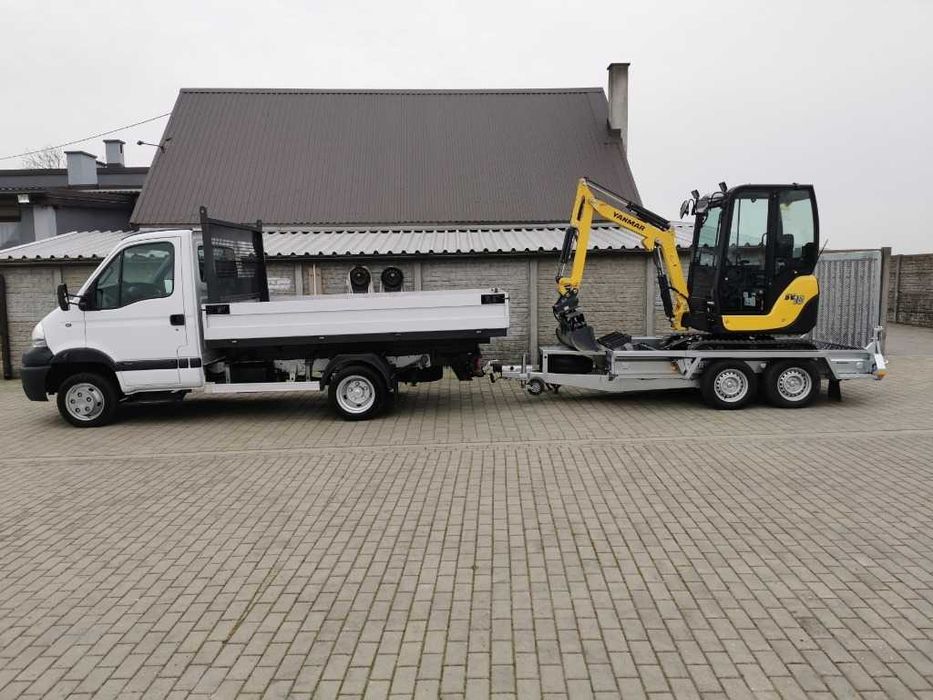 Wynajem minikoparki 1,9t, koparko-ładowarki 9t, walca, glebogryzarka