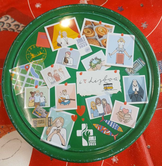 Colecionável Lata Bolachas JMJ DanCake Jornada Mundial da Juventude