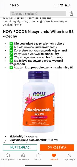 Suplement wit B3/ niacynamid / nuacyna