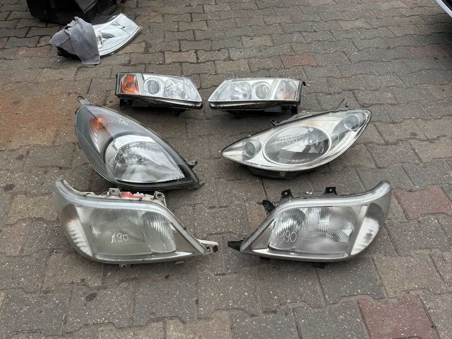 фара фари передні Saab 9-3 Peugeot 1007 Toyota Yaris Verso Mercedes Sprinter 903