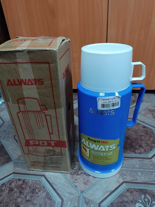 Термос со стеклянной колбой Always 1 л