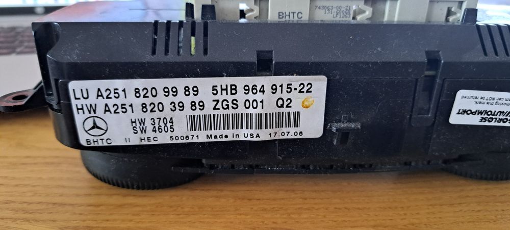 Mercedes w164 unidade control AC OM