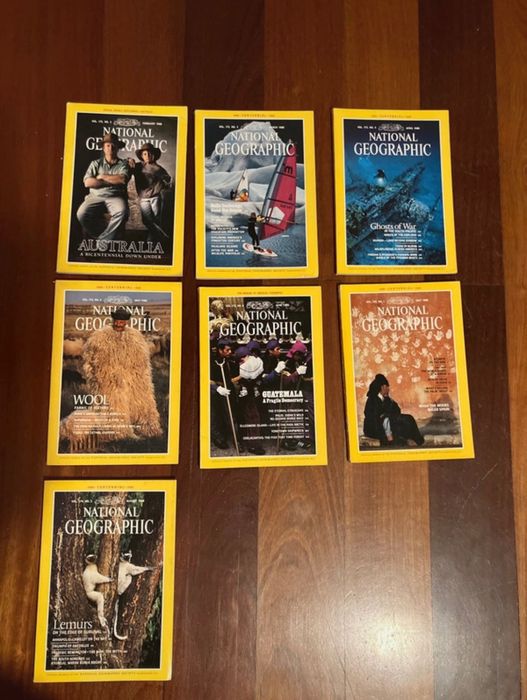 7 livros para coleção “National Geographic” 1988