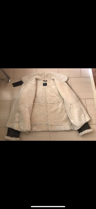 Куртка дубленка кожаная пилот-бомбер AVIREX. США.